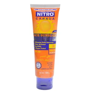 Nitro face sunblock whitening cream collagen protect UV+50